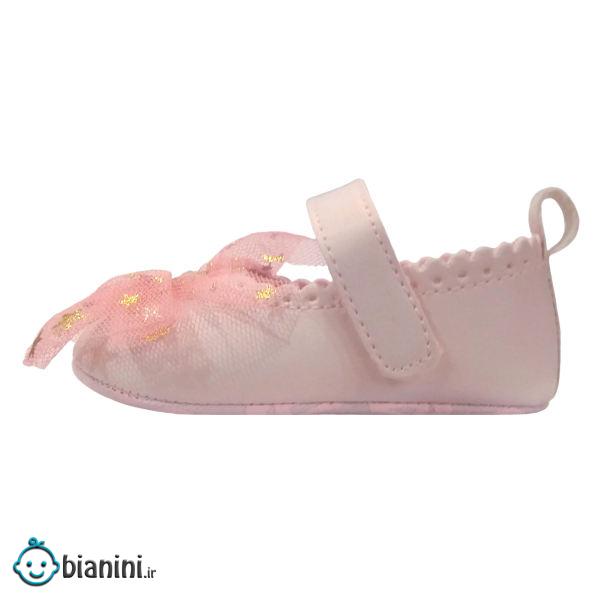 پاپوش نوزادی دخترانه طرح Heart کد M202 پاپوش نوزادی دخترانه طرح Heart کد M202