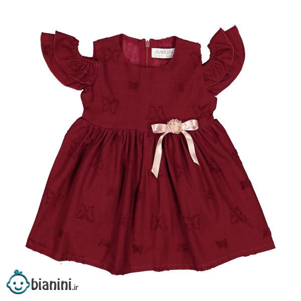 پیراهن دخترانه جاستیفای جونیور مدل K0442055DO-MAROON