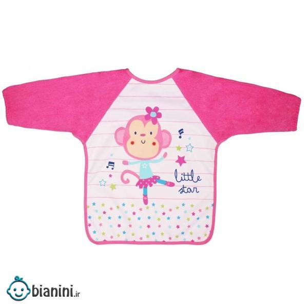 پیشبند کودک مدل pink monkey