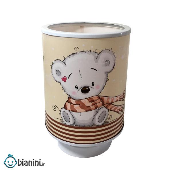 چراغ خواب اتاق کودک طرح خرس شال دار کد 35