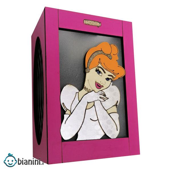 چراغ خواب دیواری کودک چوبین مدل سیندرلا