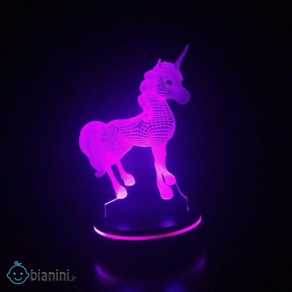 چراغ خواب کودک پارسافن لیزر طرح کارتونی اسب تک شاخ