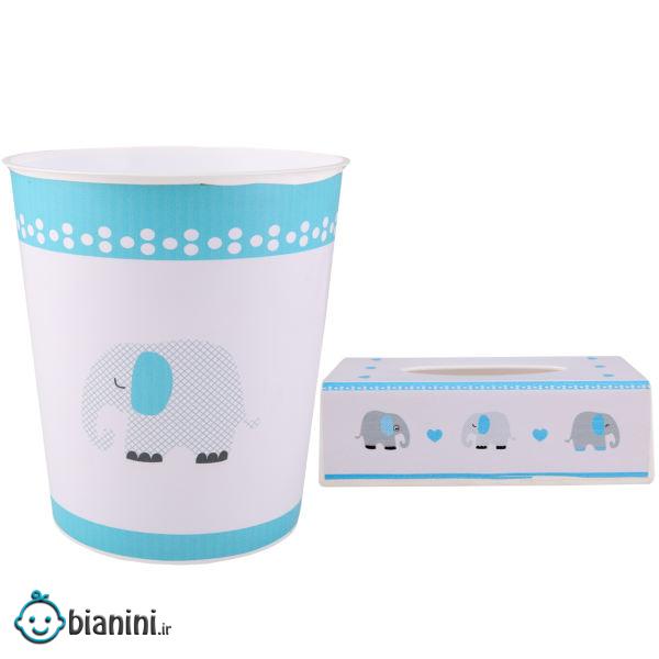 کاور دستمال کاغذی و سطل کودک طرح فیل کد 0113 کاور دستمال کاغذی و سطل کودک طرح فیل کد 0113