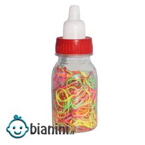 کش مو دخترانه طرح شیشه شیر مجموعه 300 عددی