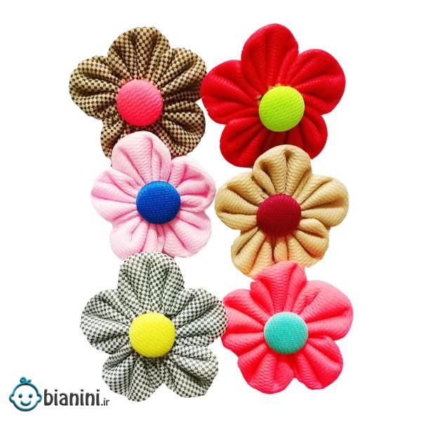 کش مو دخترانه طرح گل کد 1460 مجموعه 6 عددی کش مو دخترانه طرح گل کد 1460 مجموعه 6 عددی