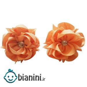 کش مو دخترانه مدل گل رز بسته 2 عددی