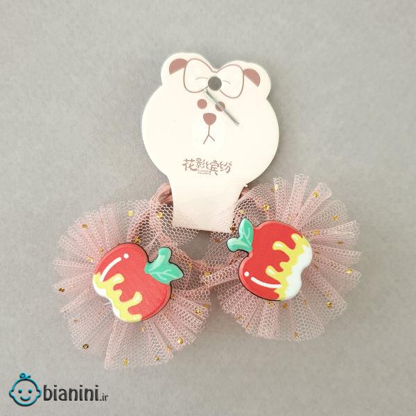 کش مو طرح سيب کد KSH279 بسته 2 عددی