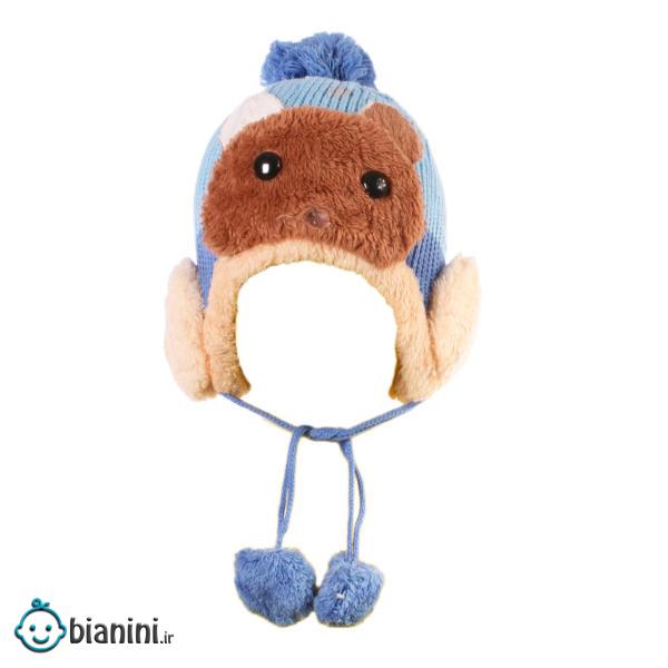 کلاه بافتنی بچه گانه دارای پوشش برای گوش ها کد Childhat-001 طرح فانتزی
