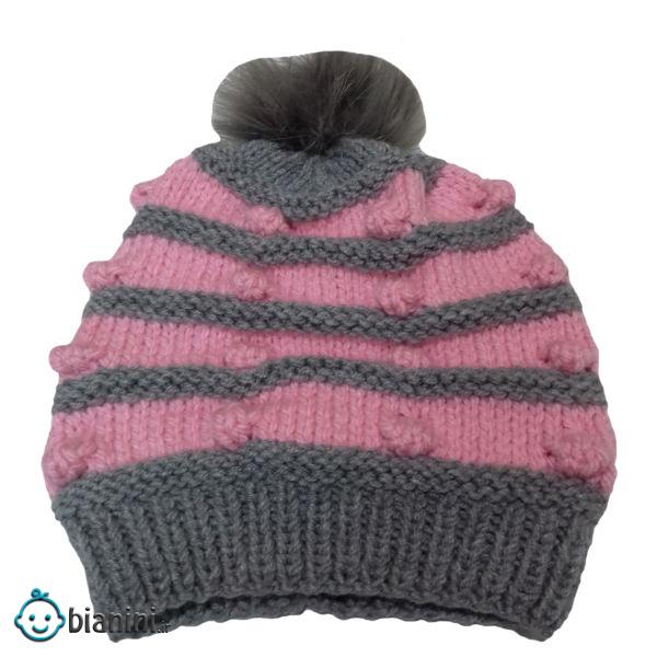کلاه بافتنی دخترانه طرح گیلاس کد 987 کلاه بافتنی دخترانه طرح گیلاس کد 987