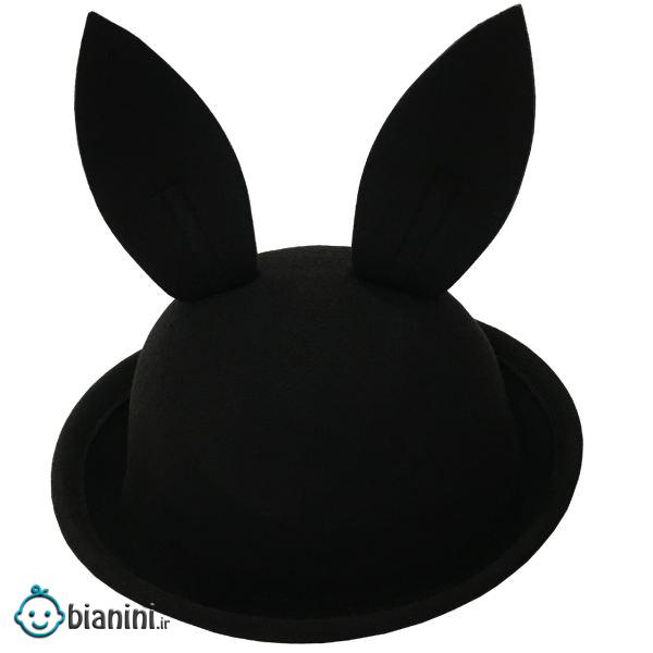 کلاه بچگانه طرح خرگوش رنگ مشکی