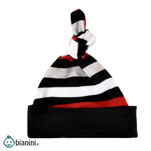کلاه نوزادی طرح راه راه کد 001