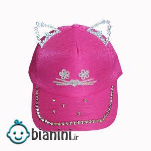 کلاه کپ دخترانه طرح گربه کد AR79