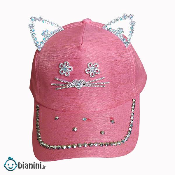 کلاه کپ دخترانه طرح گربه کد AR80 کلاه کپ دخترانه طرح گربه کد AR80