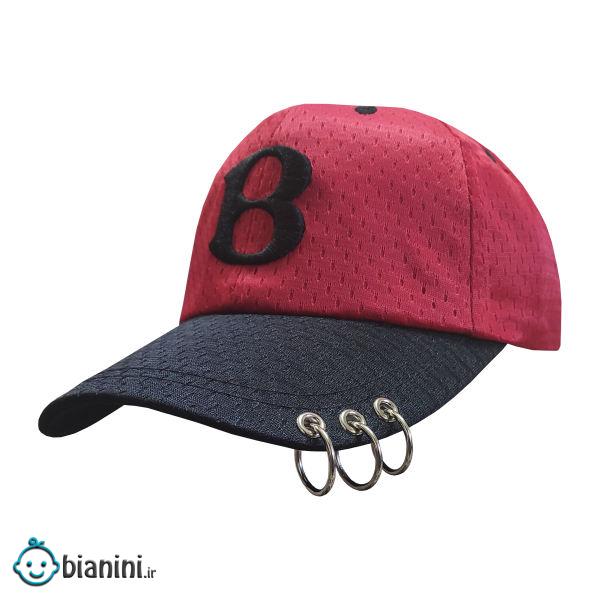  کلاه کپ طرح B کد 30458 رنگ قرمز
