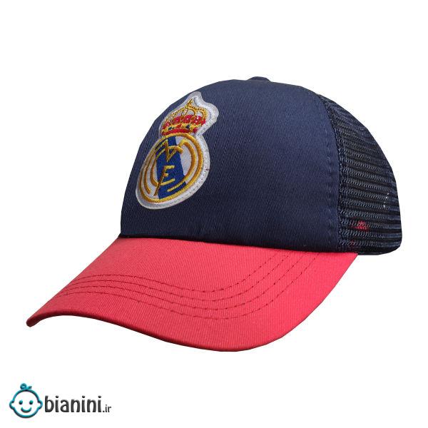 کلاه کپ پسرانه طرح رئال مادرید کد PT-30379 رنگ سرمه ای