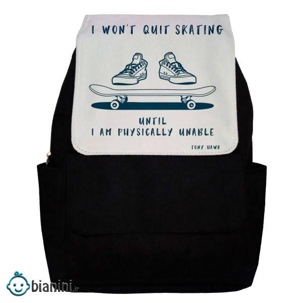 کوله پشتی طرح Skateboarding Quote مدل G11