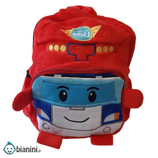 کوله پشتی کودک مدل Poli Robo Car  کد 2