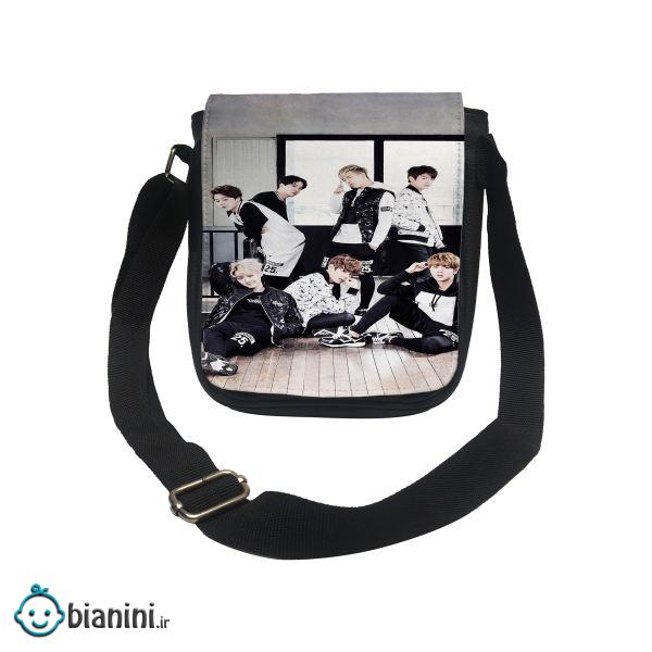 کیف دوشی دخترانه طرح bts کد d105