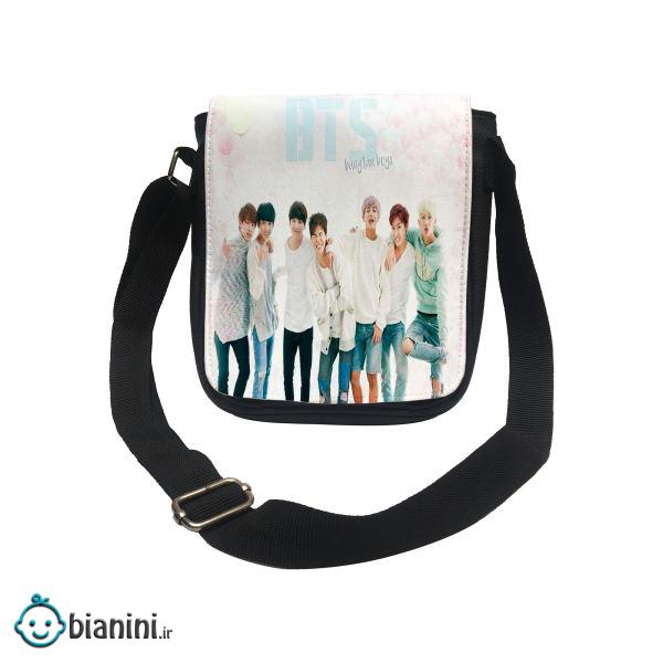 کیف دوشی دخترانه طرح bts کد d115