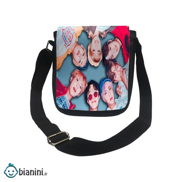 کیف دوشی دخترانه طرح bts کد d129