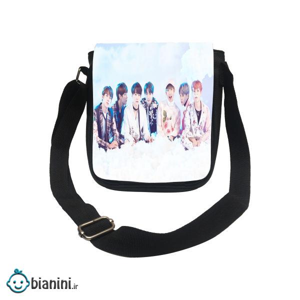 کیف دوشی دخترانه طرح bts کد d130