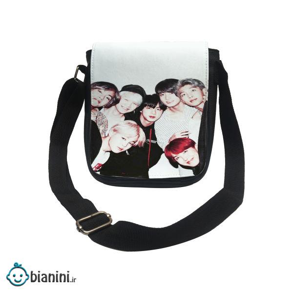 کیف دوشی دخترانه طرح bts کد d133