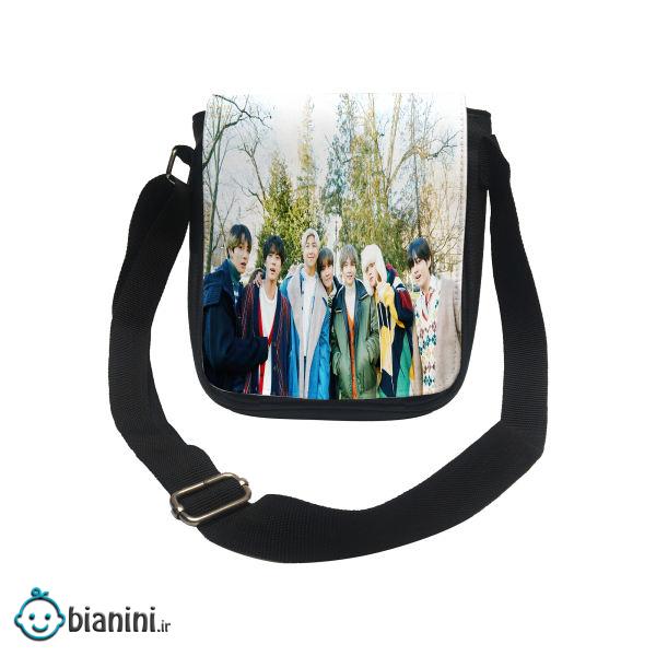 کیف دوشی دخترانه طرح bts کد d168