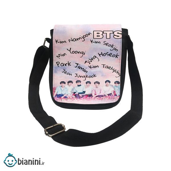 کیف دوشی دخترانه طرح bts کد d170