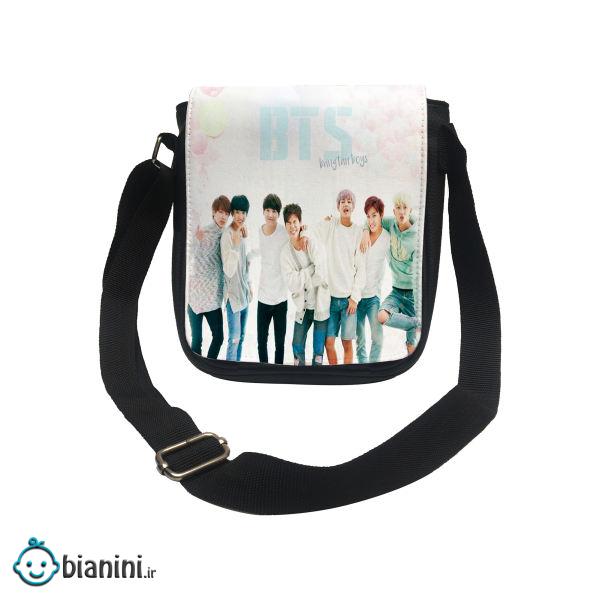 کیف دوشی دخترانه طرح bts کد d18