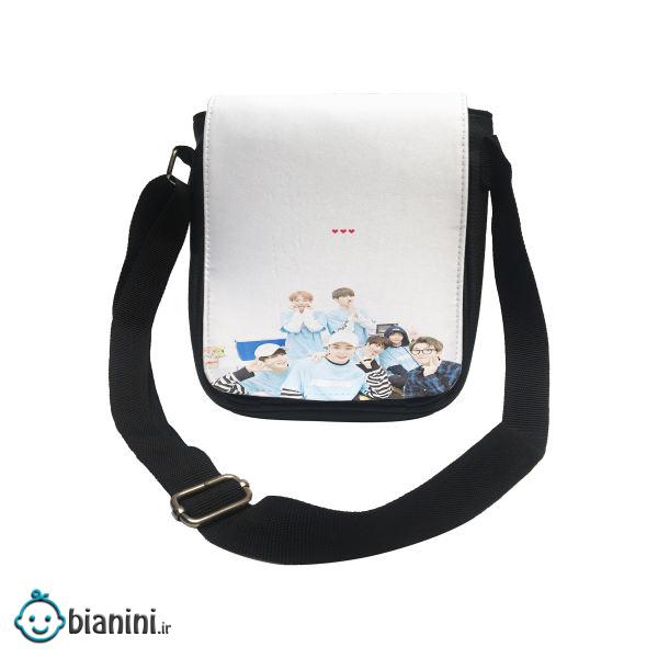 کیف دوشی دخترانه طرح bts کد d188
