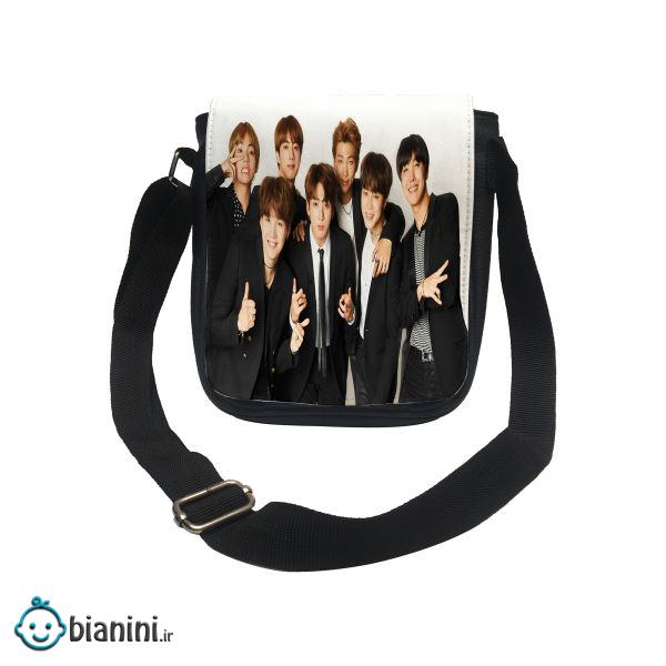 کیف دوشی دخترانه طرح bts کد d22