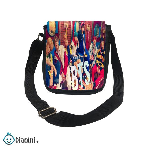 کیف دوشی دخترانه طرح bts کد d71
