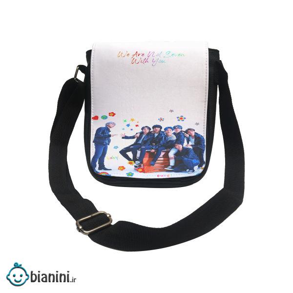 کیف دوشی دخترانه طرح bts کد d72