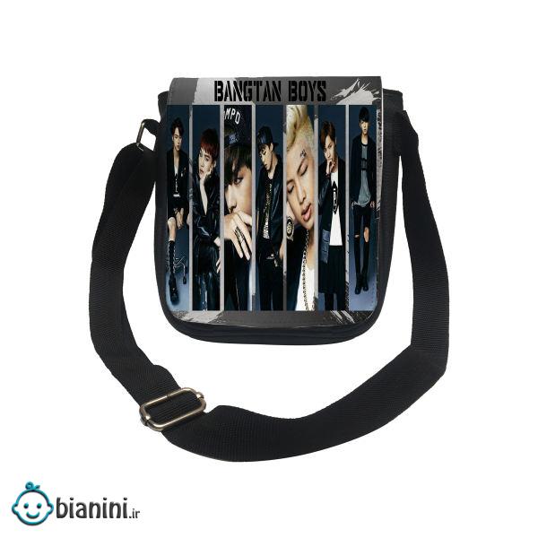کیف دوشی دخترانه طرح bts کد d97