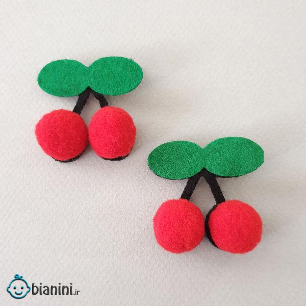 گیره مو دخترانه طرح گيلاس کد SNG40 بسته 2 عددی