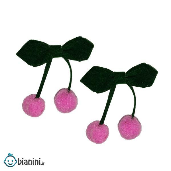 گیره مو دخترانه مدل منگوله بسته دو عددی
